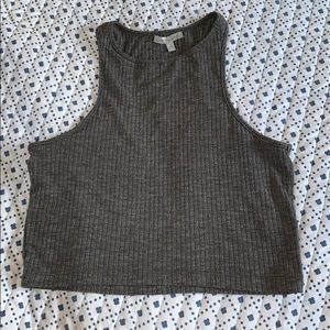 Gray crop top